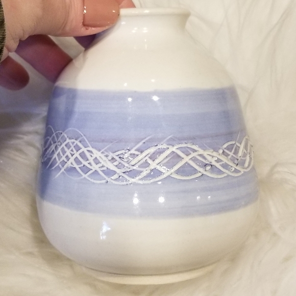 Hand Thrown Small Ceramic Glazed Bud Vase - Picture 3 of 5